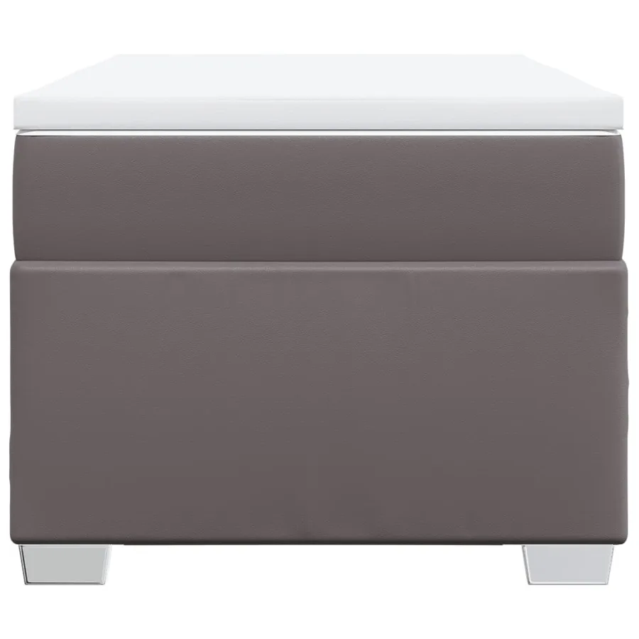 Sommier à lattes de lit avec matelas Gris 80x200 cm Similicuir - 4