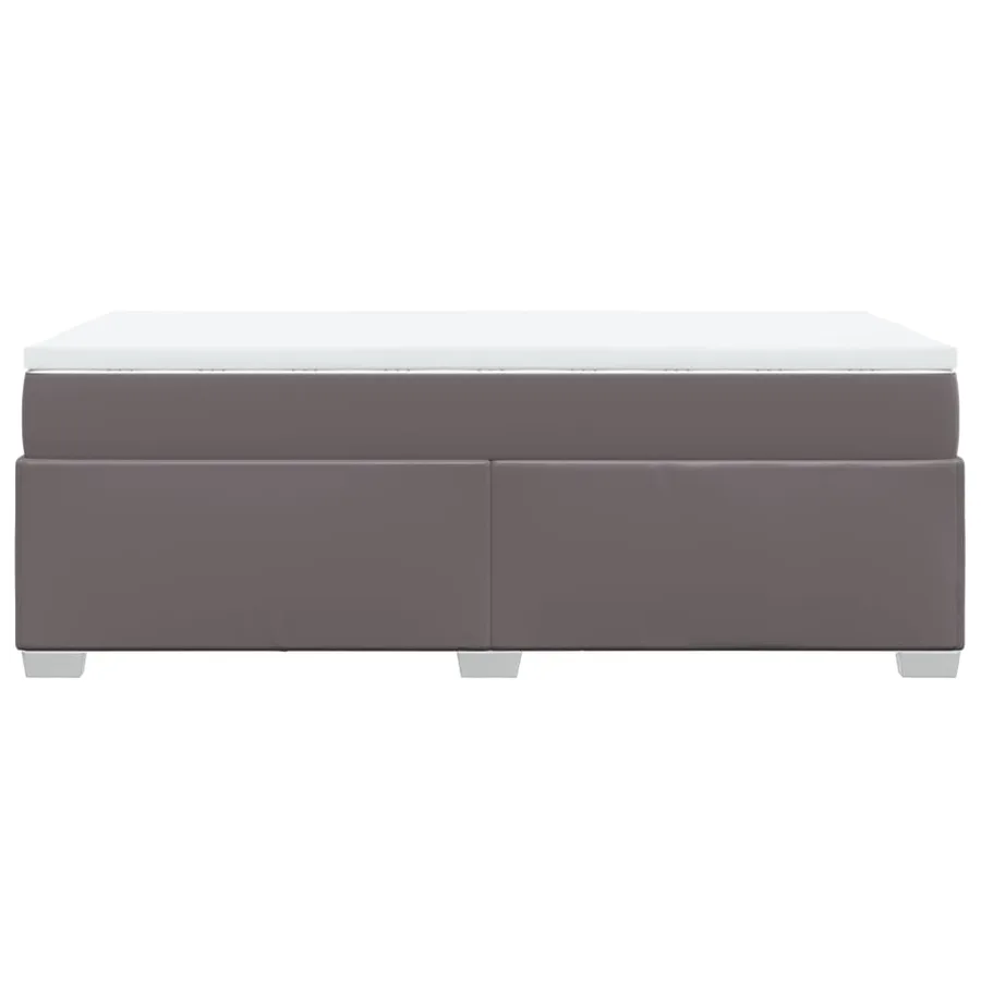 Sommier à lattes de lit avec matelas Gris 80x200 cm Similicuir - 8