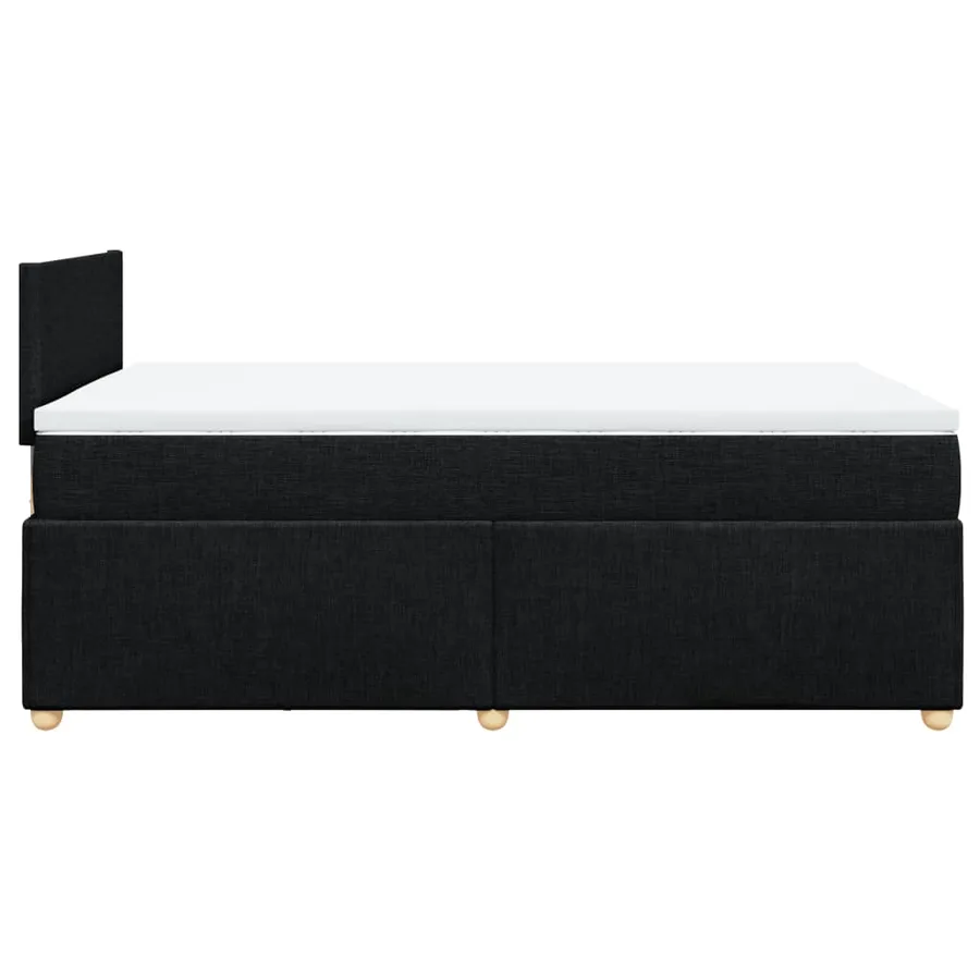 Sommier à lattes de lit avec matelas Noir 120x200 cm Tissu - 5