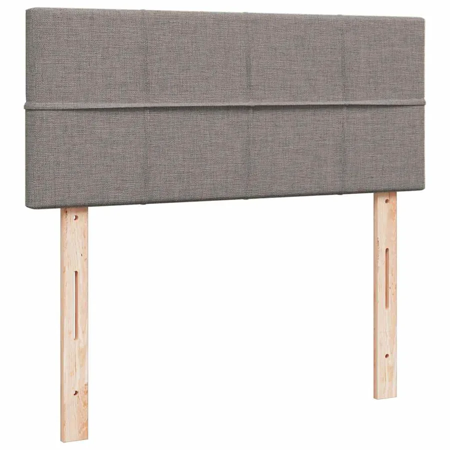 Sommier à lattes de lit avec matelas taupe 120x190 cm tissu - 10