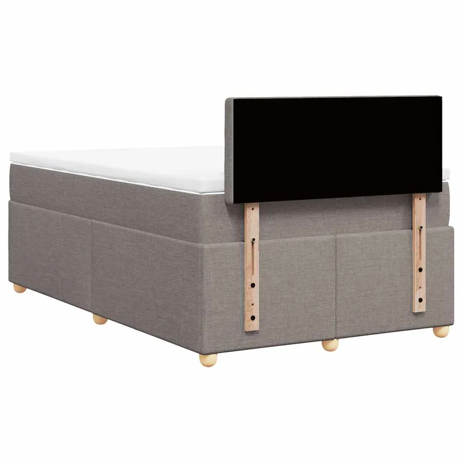 Sommier à lattes de lit avec matelas taupe 120x190 cm tissu - 6
