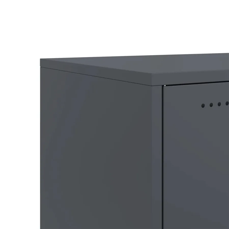 Meuble TV anthracite 100,5x39x43,5 cm acier - 11