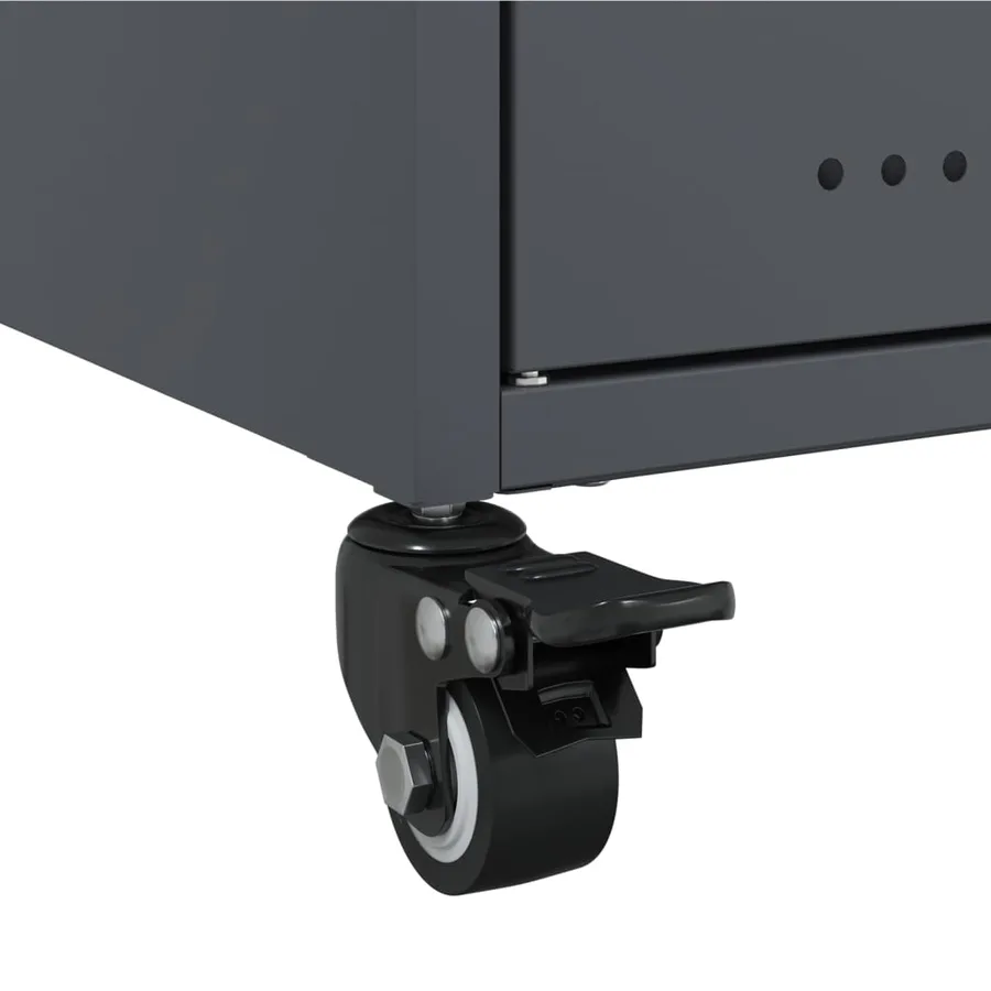 Meuble TV anthracite 100,5x39x43,5 cm acier - 12