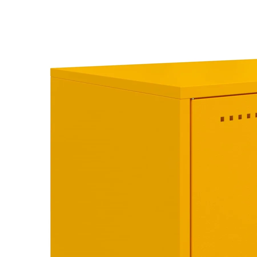 Meuble TV jaune moutarde 100,5x39x60,5 cm acier - 11