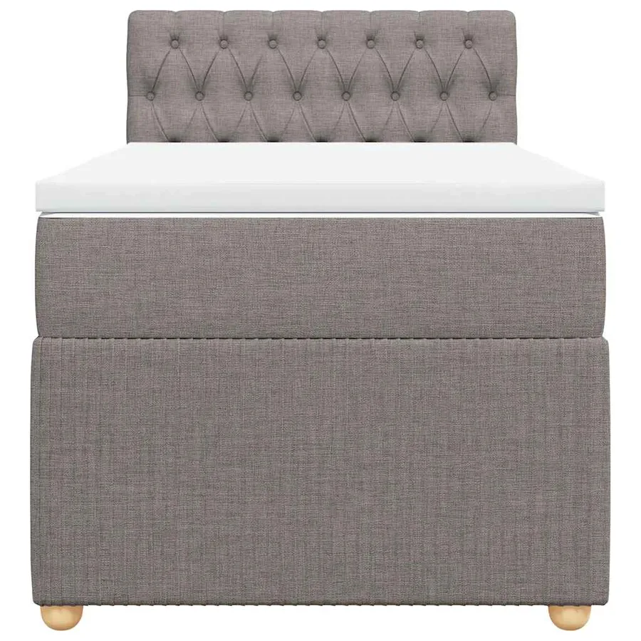 Sommier à lattes de lit avec matelas Taupe 90x190 cm Tissu - 6