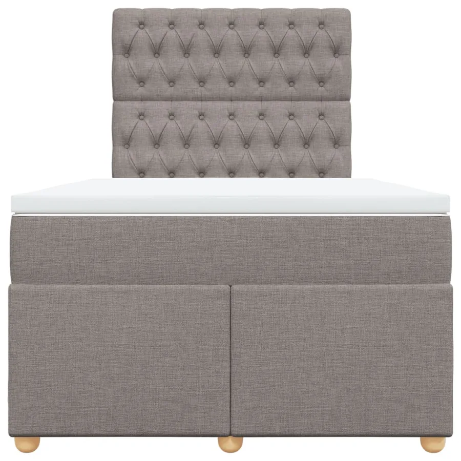 Sommier à lattes de lit avec matelas Taupe 120x200 cm Tissu - 6