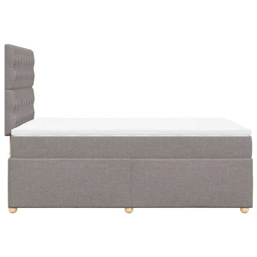 Sommier à lattes de lit avec matelas Taupe 120x200 cm Tissu - 7