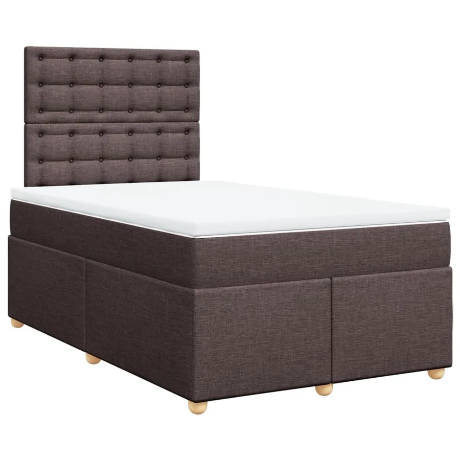 Sommier à lattes de lit avec matelas Marron foncé 120x200 cm - 3