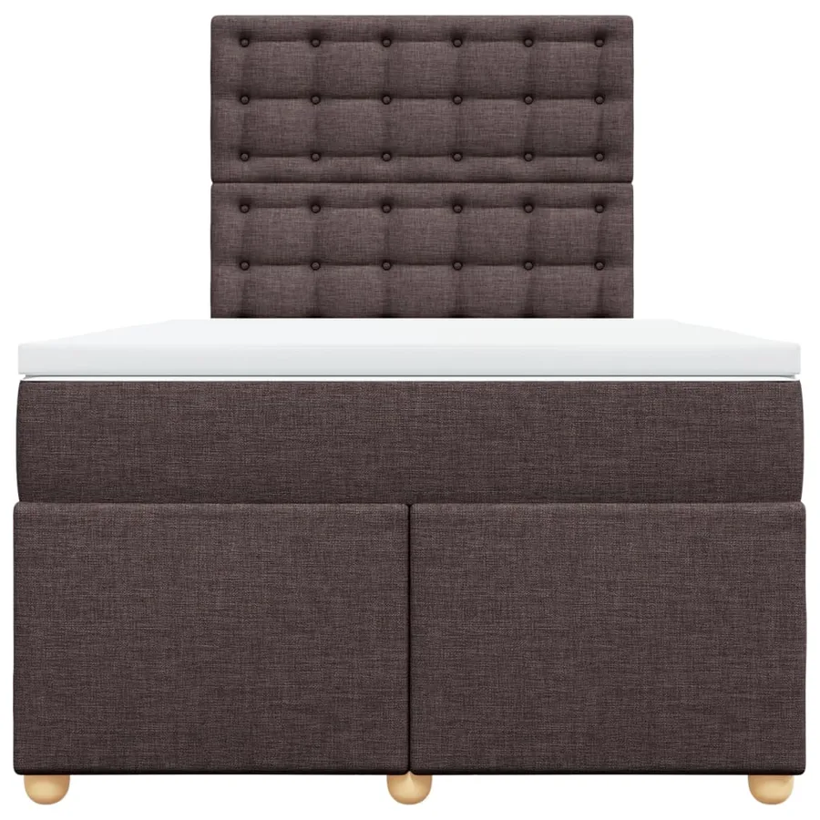 Sommier à lattes de lit avec matelas Marron foncé 120x200 cm - 6