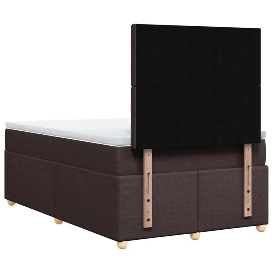 Sommier à lattes de lit avec matelas Marron foncé 120x200 cm - 8