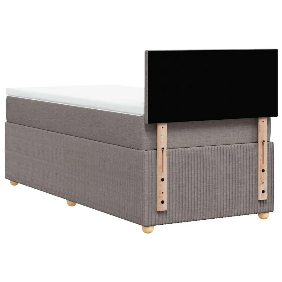 Sommier à lattes de lit avec matelas Taupe 90x190 cm Tissu - 8