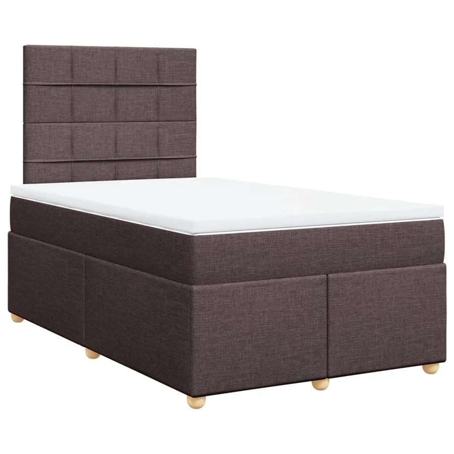Sommier à lattes de lit avec matelas Marron foncé 120x200 cm - 2