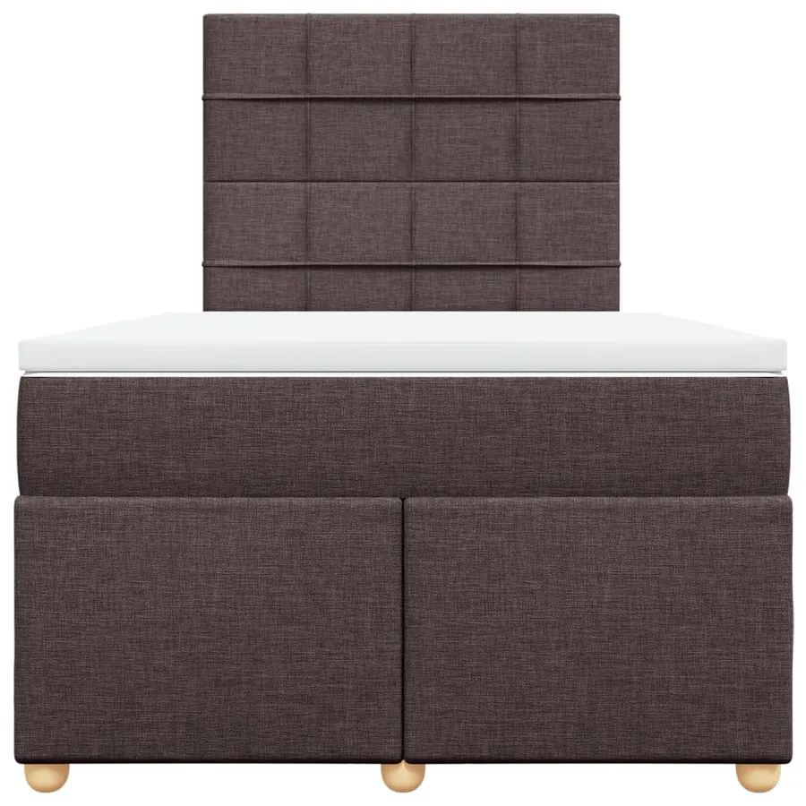 Sommier à lattes de lit avec matelas Marron foncé 120x200 cm - 4