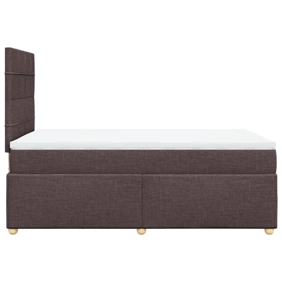 Sommier à lattes de lit avec matelas Marron foncé 120x200 cm - 5