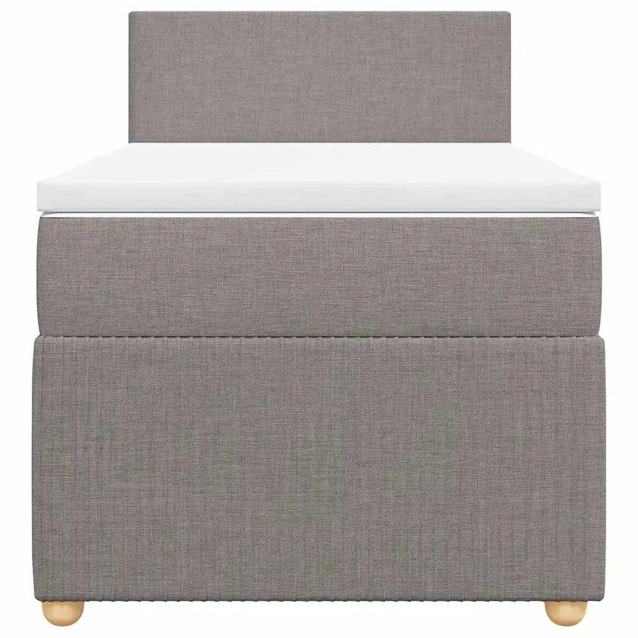 Sommier à lattes de lit avec matelas Taupe 90x190 cm Tissu - 4