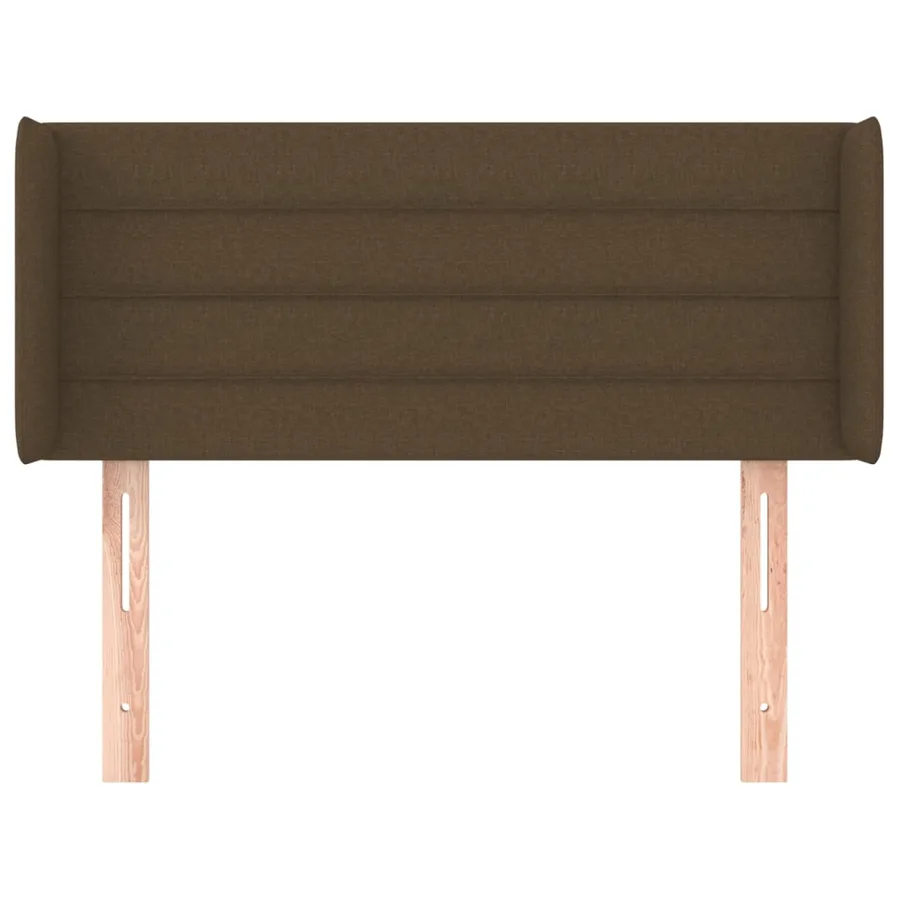 Tête de lit avec oreilles Marron Foncé 83x16x78/88 cm Tissu - 3