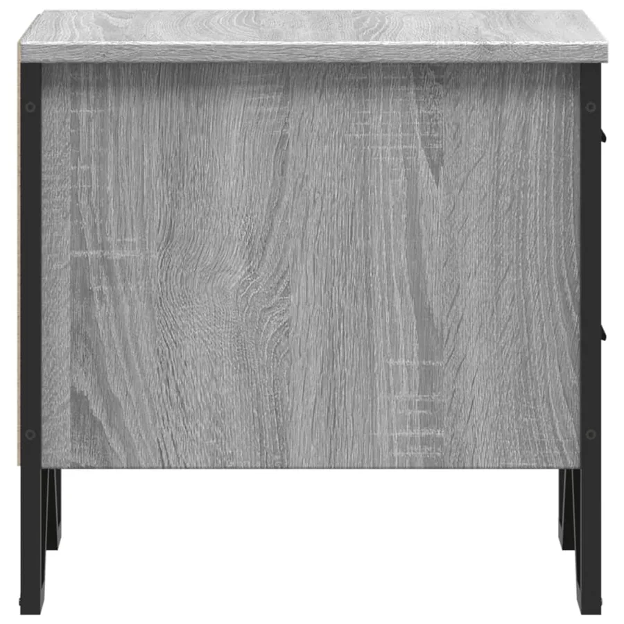 Tables de chevet 2 pcs sonoma gris 40x41x40cm bois d'ingénierie - 7