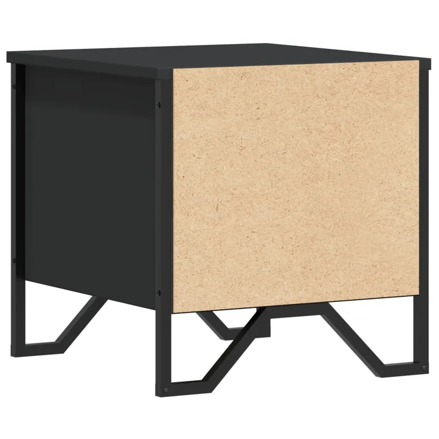 Tables de chevet 2 pcs noir 40x41x40 cm bois d'ingénierie - 8