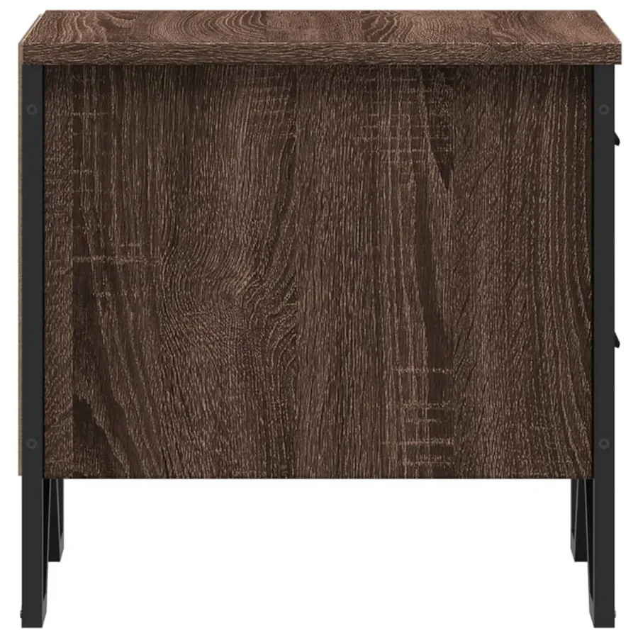 Tables de chevet 2pcs chêne marron 40x41x40cm bois d'ingénierie - 7