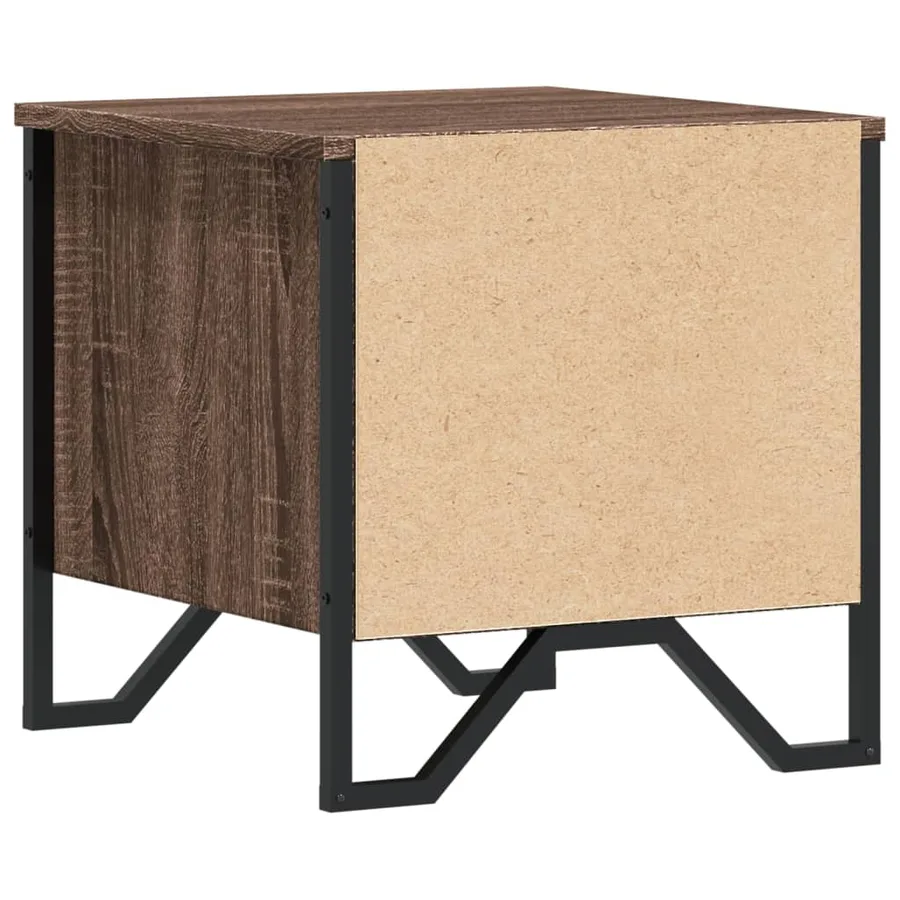 Tables de chevet 2pcs chêne marron 40x41x40cm bois d'ingénierie - 8