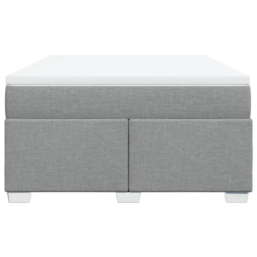 Sommier à lattes de lit avec matelas Gris clair 140x190cm Tissu - 4
