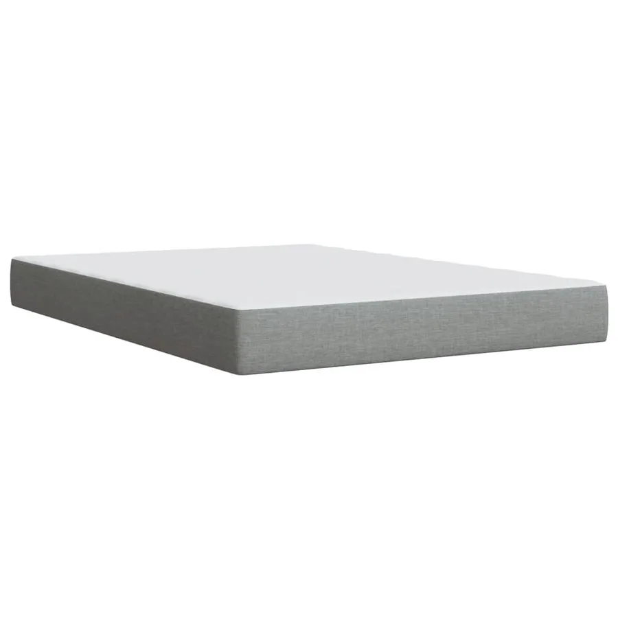Sommier à lattes de lit avec matelas Gris clair 140x190cm Tissu - 6