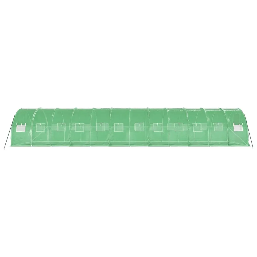 Serre avec cadre en acier vert 36 m² 12x3x2 m - 5