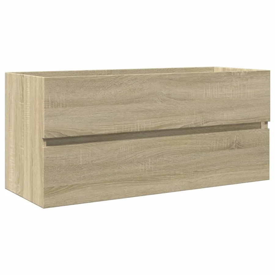 Ensemble de meubles de bain 2pcs céramique et bois d'ingénierie - 4