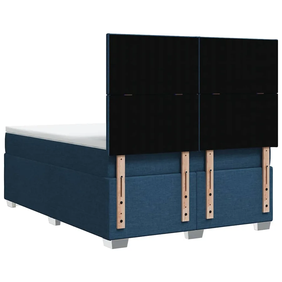 Sommier à lattes de lit avec matelas Bleu 140x190 cm Tissu - 12
