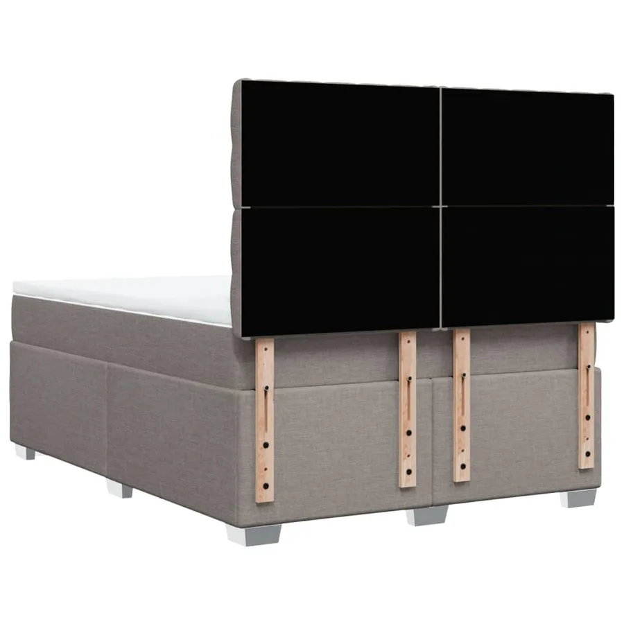 Sommier à lattes de lit avec matelas Taupe 140x190 cm Tissu - 12