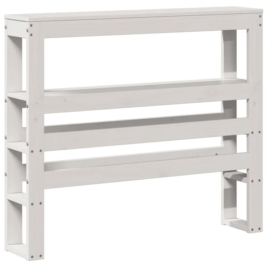 Cadre de lit avec tête de lit sans matelas blanc 90x200 cm - 8