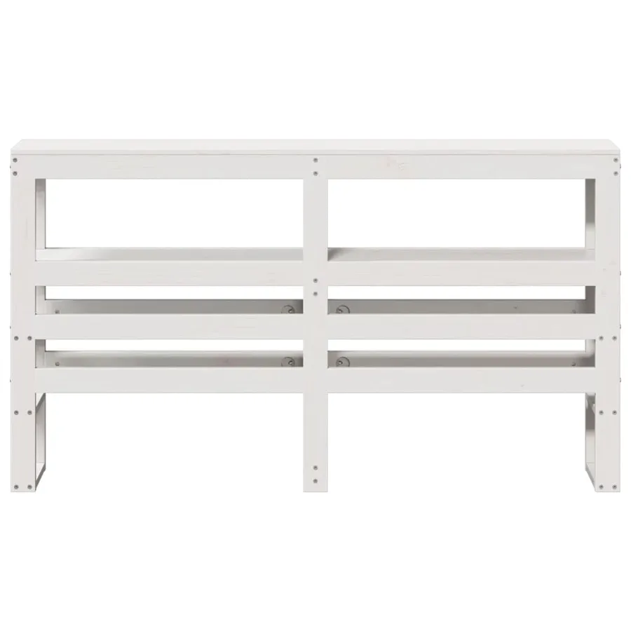Tête de lit avec étagères blanc 160 cm bois massif de pin - 3