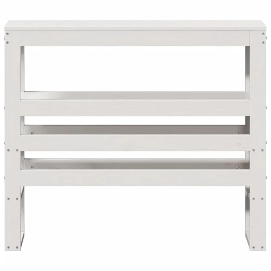 Tête de lit avec étagères blanc 75 cm bois massif de pin - 3