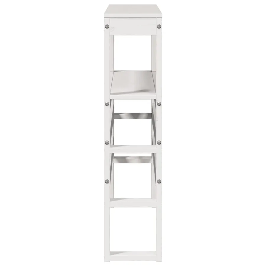 Tête de lit avec étagères blanc 75 cm bois massif de pin - 5