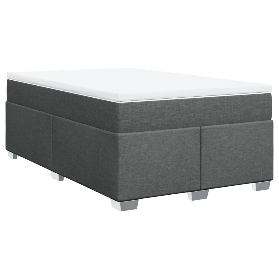 Sommier à lattes de lit avec matelas Gris foncé 120x200cm Tissu - 2