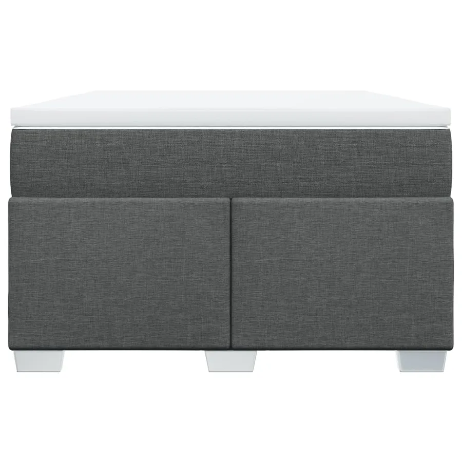 Sommier à lattes de lit avec matelas Gris foncé 120x200cm Tissu - 4