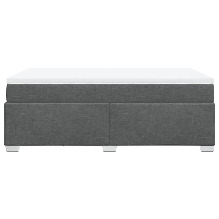 Sommier à lattes de lit avec matelas Gris foncé 120x200cm Tissu - 8