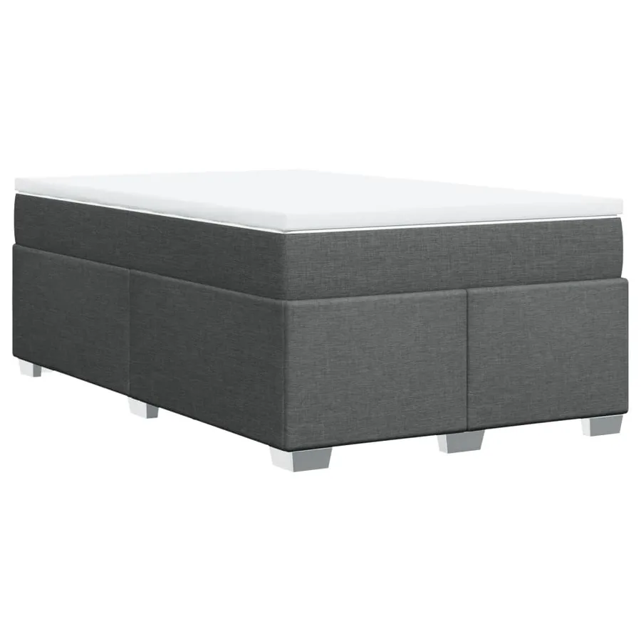 Sommier à lattes de lit avec matelas Gris foncé 120x200cm Tissu - 9