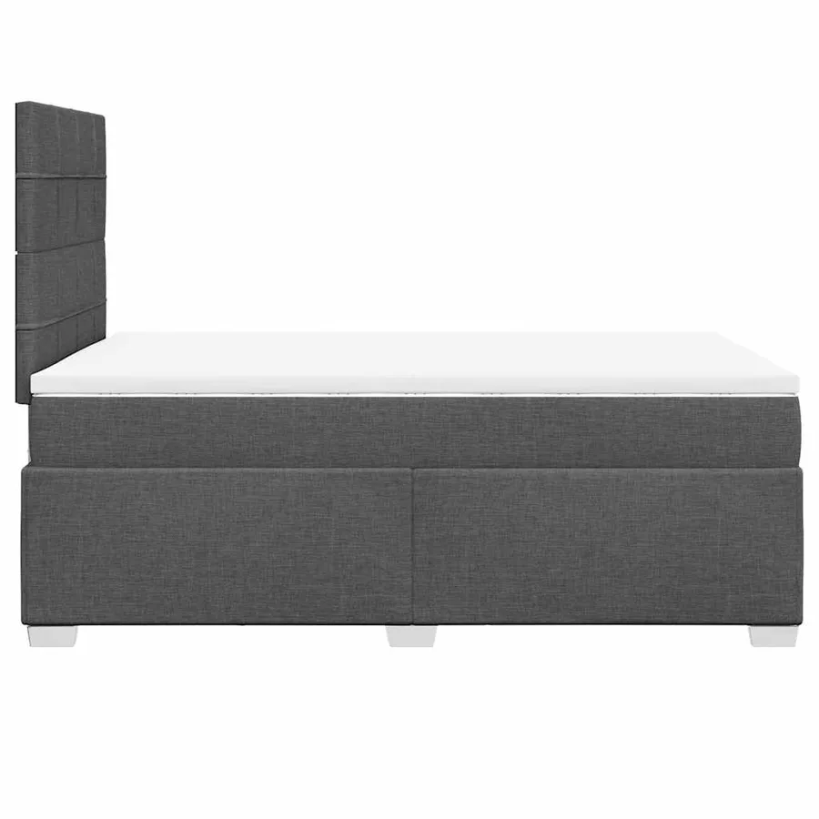 Sommier à lattes de lit avec matelas Gris foncé 120x200cm Tissu - 12