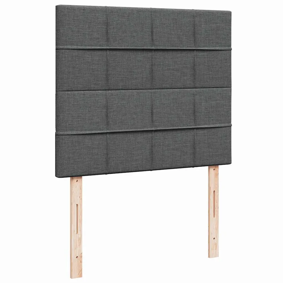 Sommier à lattes de lit avec matelas Gris foncé 120x200cm Tissu - 8