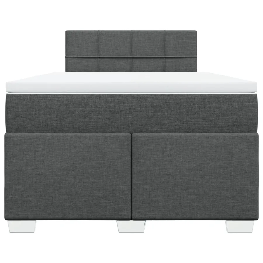 Sommier à lattes de lit avec matelas Gris foncé 120x200cm Tissu - 4