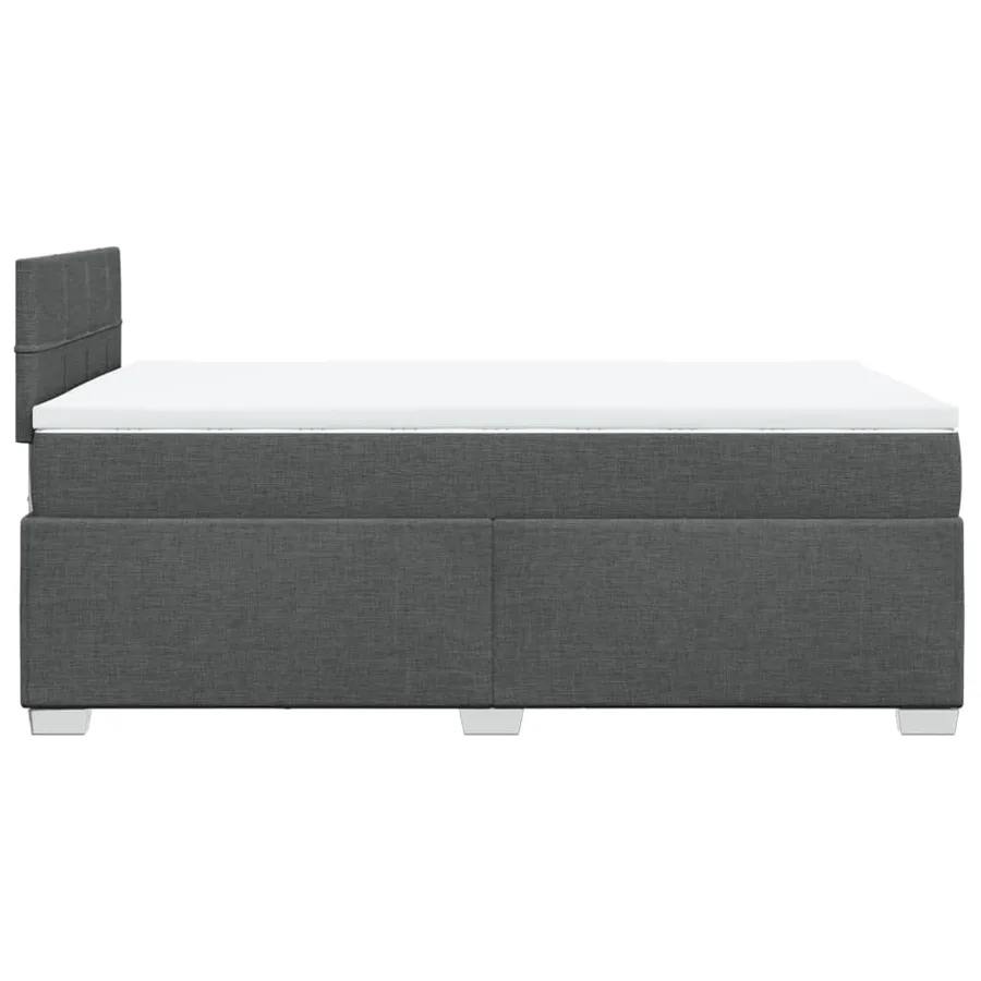 Sommier à lattes de lit avec matelas Gris foncé 120x200cm Tissu - 5