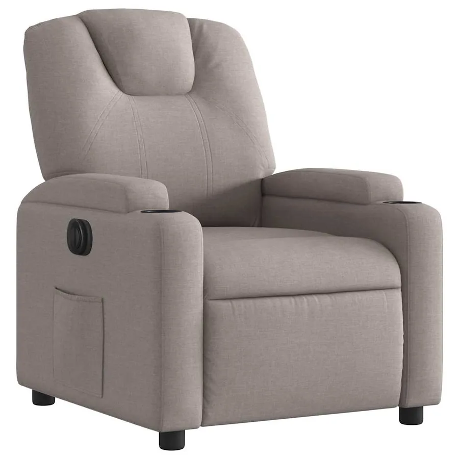 Fauteuil inclinable électrique Taupe Tissu - 4