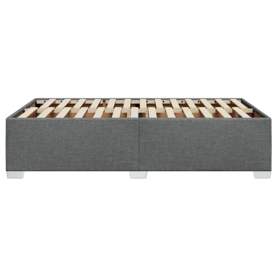 Cadre de lit sans matelas gris foncé 120x200 cm tissu - 5