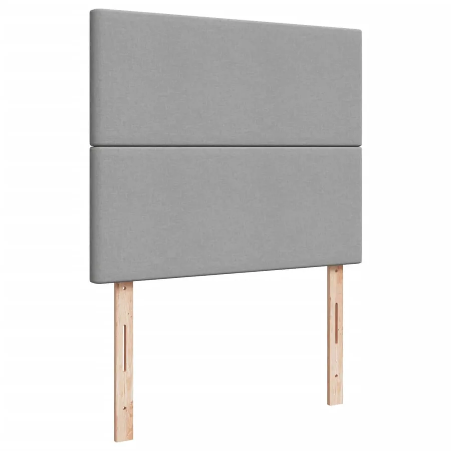 Sommier à lattes de lit avec matelas Gris clair 120x200cm Tissu - 8