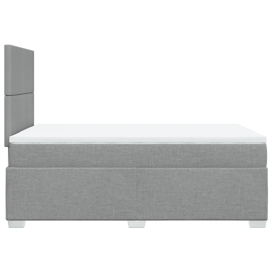 Sommier à lattes de lit avec matelas Gris clair 120x200cm Tissu - 9