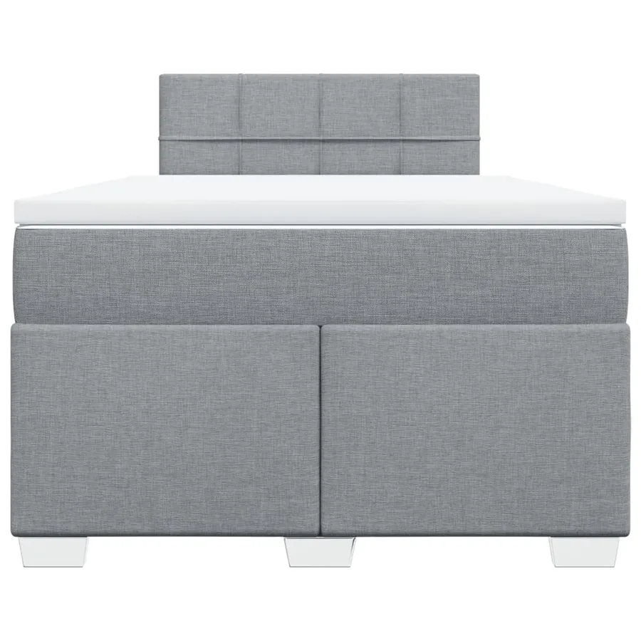 Sommier à lattes de lit avec matelas Gris clair 120x200cm Tissu - 6