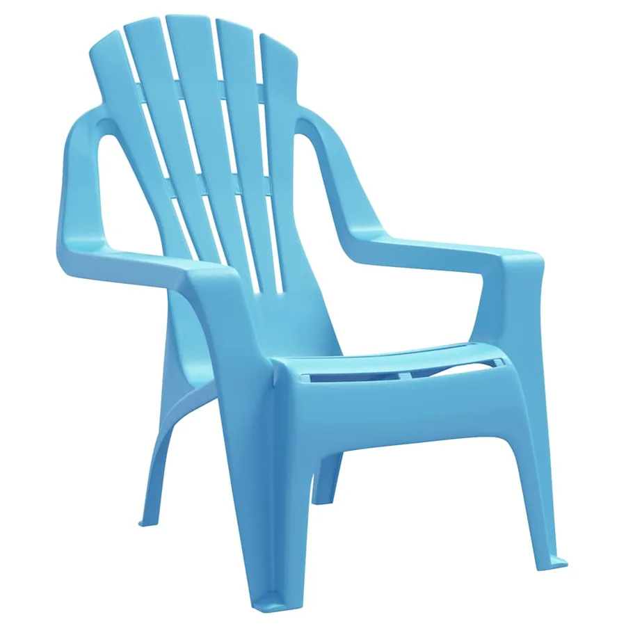 Chaises de jardin pour enfants lot de 2 bleu 37x34x44 cm PP - 3