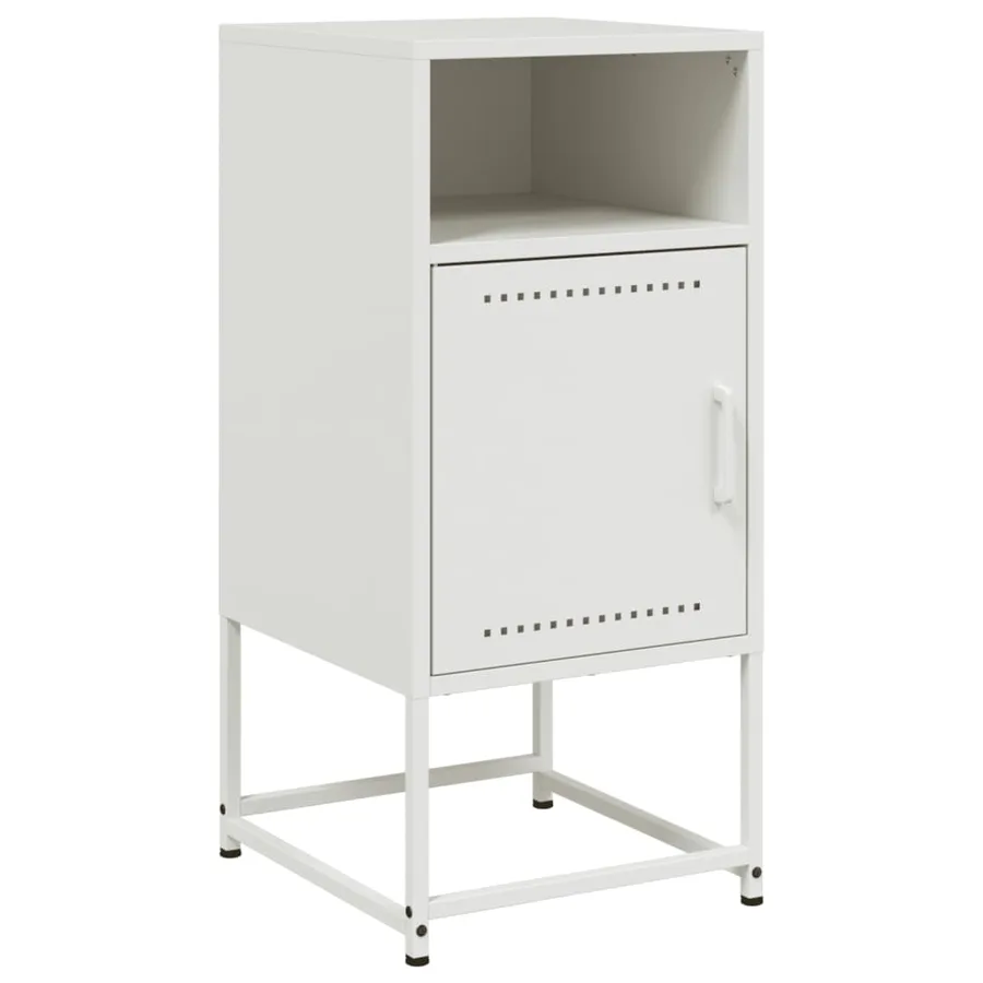 Tables de chevet 2 pcs blanc 36x39x78 cm acier - 5