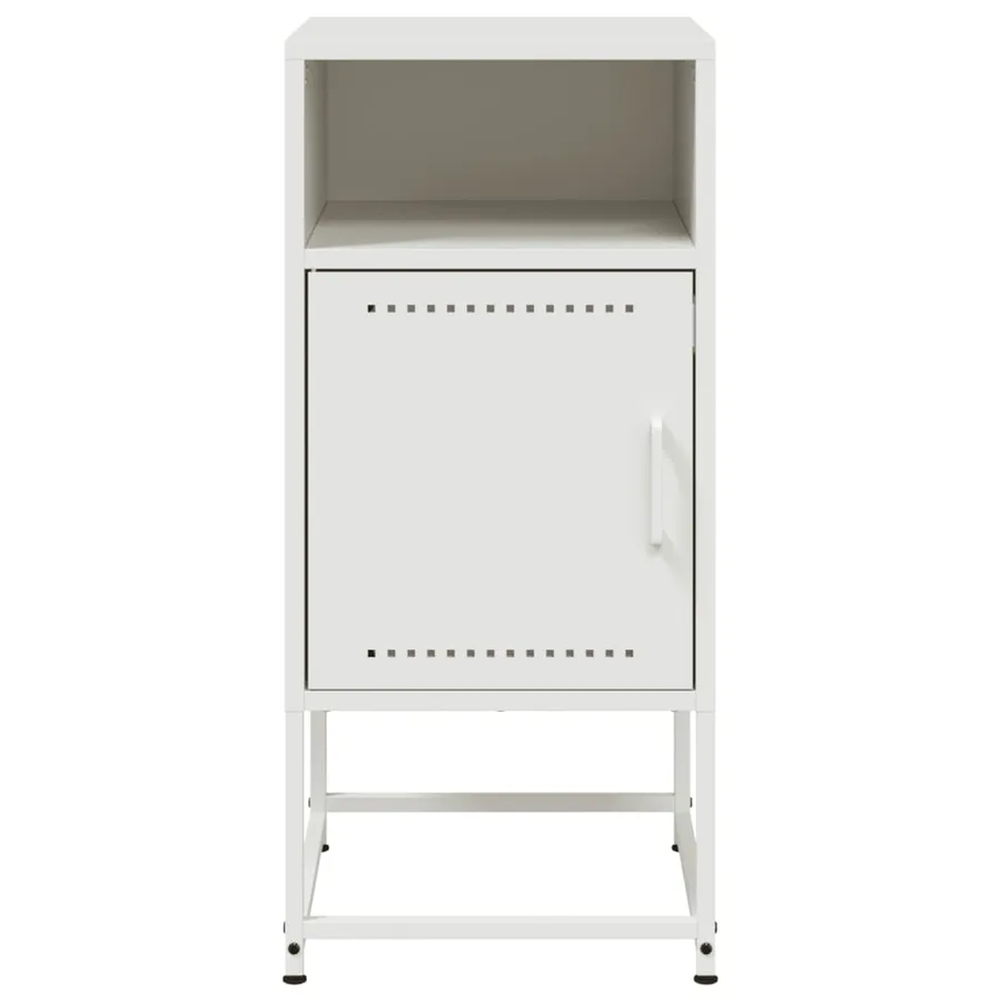 Tables de chevet 2 pcs blanc 36x39x78 cm acier - 6